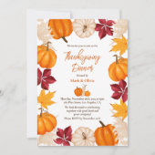 Herfst Thanksgiving Dinner Invitation met Pompoen Kaart (Voorkant)