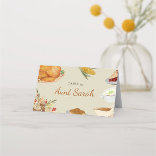  Herfst Thanksgiving Dinner Table Plaatskaarten Plaatskaartje