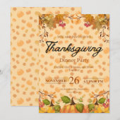 Herfst Thanksgiving Dinner Uitnodiging (Voorkant / Achterkant)