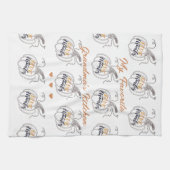 Herfst Thanksgiving Elegante minimalistische pompo Theedoek (Horizontaal)