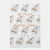 Herfst Thanksgiving Elegante minimalistische pompo Theedoek (Verticaal)