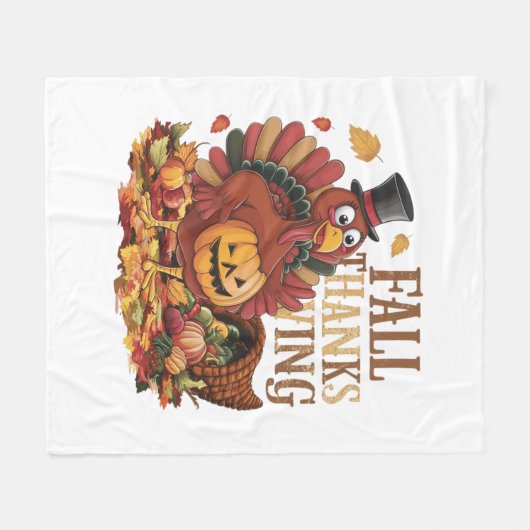 herfst THANKSGIVING Fleece Deken (Voorkant (Horizontaal))
