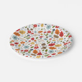 Herfst Thanksgiving Floral-champignonfeestdag Papieren Bordje (Gekanteld)