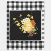 Herfst Thanksgiving Floral Pumpkin  Fleece Deken (Voorkant)