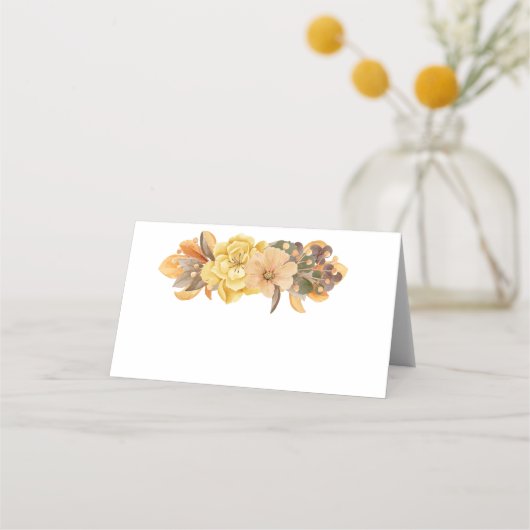 Herfst Thanksgiving Flowers Plaatskaartje (Voorkant)