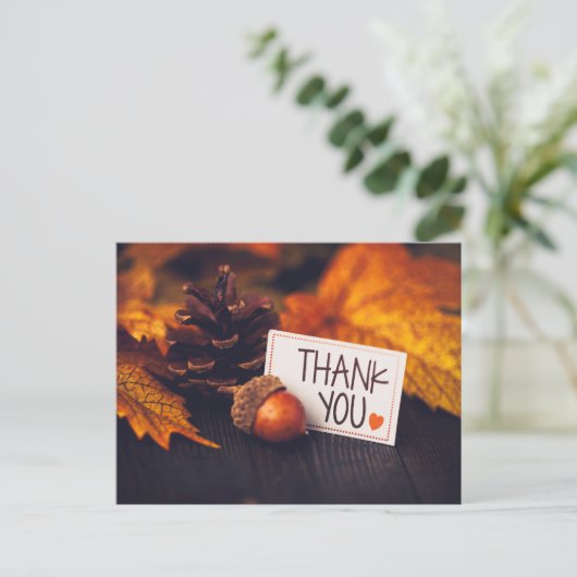 Herfst Thanksgiving Fotografie Pumpkin Fotografie Briefkaart (Staand voorkant)