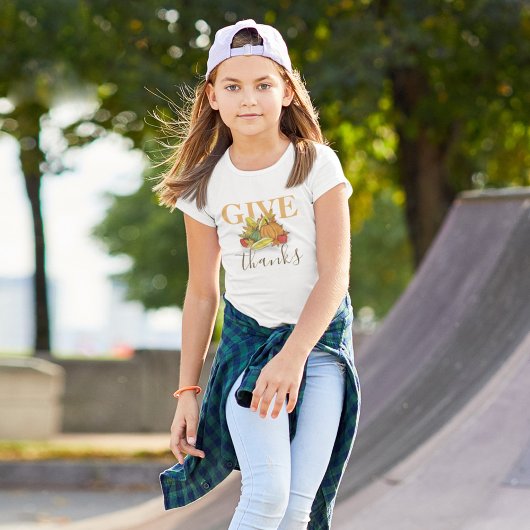 Herfst Thanksgiving Geef Bedankt Typografie T-shirt