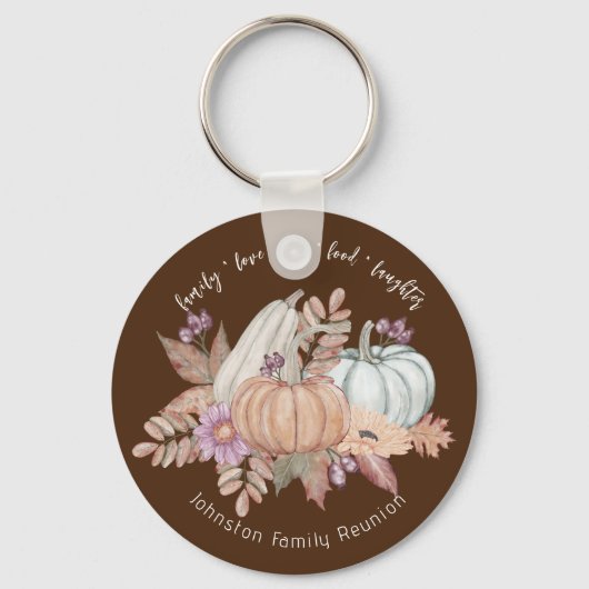 Herfst Thanksgiving Gezinsreünie gunsten Sleutelhanger (Voorkant)
