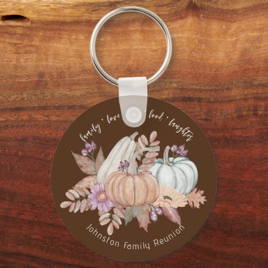 Herfst Thanksgiving Gezinsreünie gunsten Sleutelhanger (Voorkant)