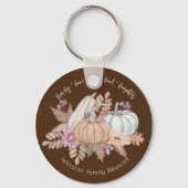 Herfst Thanksgiving Gezinsreünie gunsten Sleutelhanger (Achterkant)