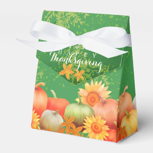 Herfst Thanksgiving Groen Bedankdoosjes (Voorkant Zijde)
