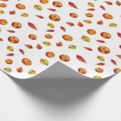 Herfst Thanksgiving Hand-geïllustreerde rustieke H Cadeaupapier (Hoek)