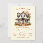 Herfst Thanksgiving Housewarming Party Kaart (Voorkant)