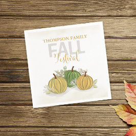 Herfst Thanksgiving kalebassen Custom Servet