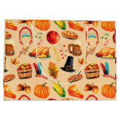 Herfst Thanksgiving kalkoen diner Groot Cadeauzakje (Achterkant)