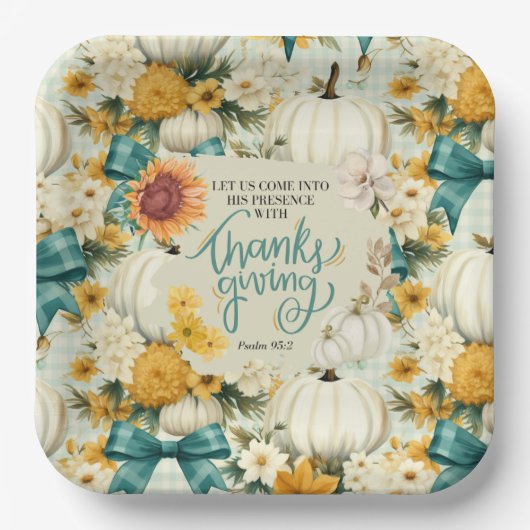 Herfst Thanksgiving Landelijke Stijl Paperplate Papieren Bordje (Voorkant)