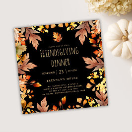 Herfst Thanksgiving Landelijke Vriendendankdiner Kaart