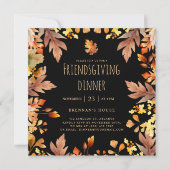 Herfst Thanksgiving Landelijke Vriendendankdiner Kaart (Voorkant)