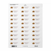 Herfst Thanksgiving Mand Terug Adres Etiket (Full Sheet)