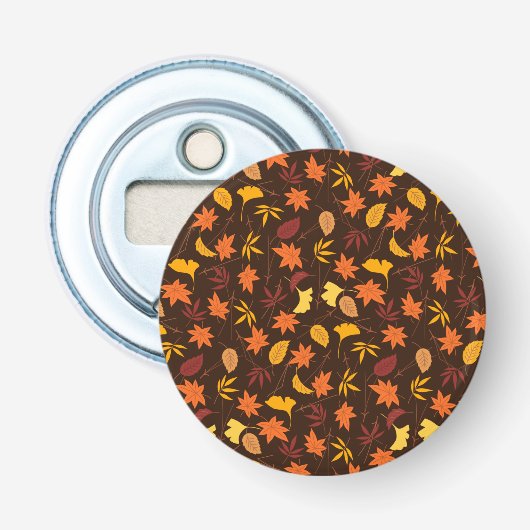 Herfst Thanksgiving Maple Button Flesopener (Voorkant)