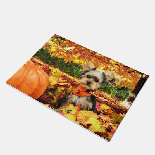 Herfst Thanksgiving - Max - Yorkie Deurmat (Schuin)