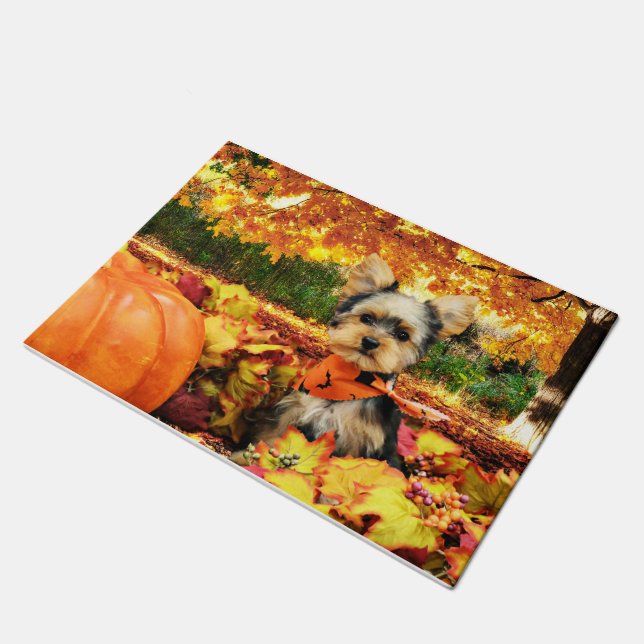 Herfst Thanksgiving - Max - Yorkie Deurmat (Schuin)