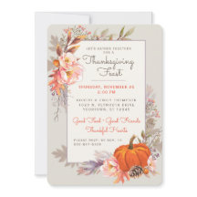 herfst | Thanksgiving Oogst botanische uitnodiging