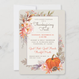 herfst | Thanksgiving Oogst botanische uitnodiging