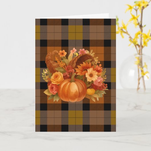 Herfst Thanksgiving Oogst Kaart (Gele Bloem)