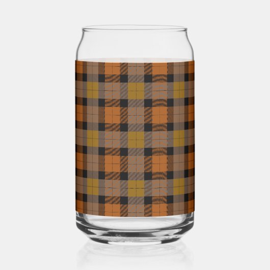 Herfst Thanksgiving Oogst Plaid Blikvorm Glas (Achterkant)