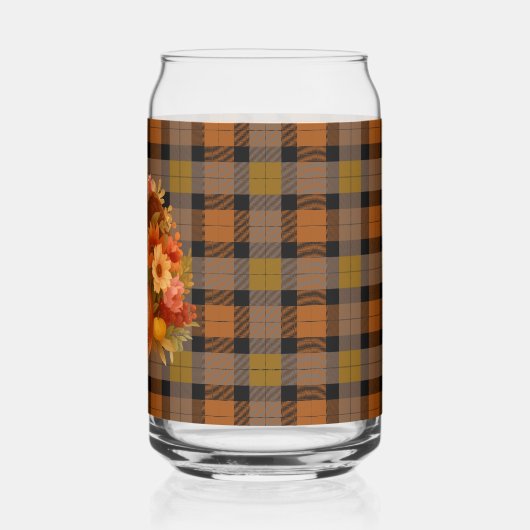 Herfst Thanksgiving Oogst Plaid Blikvorm Glas (Links)