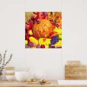 Herfst Thanksgiving Oogst Poster (Keuken)