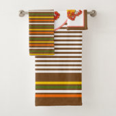 Herfst Thanksgiving pompoen, bessen en strepen Bad Handdoek (Insitu)