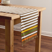 Herfst Thanksgiving pompoen, bessen en strepen Korte Tafelloper (Voorbeeld)