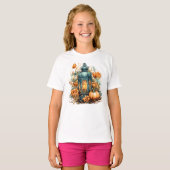 Herfst Thanksgiving Pompoen Lantaarn Oogst T-shirt (Voorkant volledig)