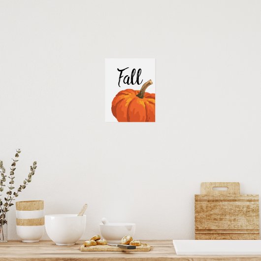 Herfst - Thanksgiving - pompoen Poster (Keuken)