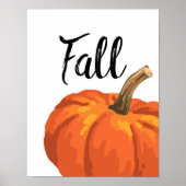 Herfst - Thanksgiving - pompoen Poster (Voorkant)