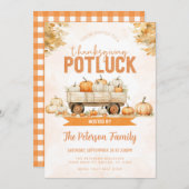 Herfst Thanksgiving Potluck Dinner Party Uitnodigi Kaart (Voorkant / Achterkant)