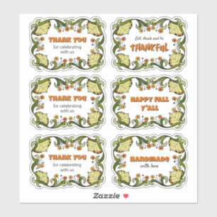 Herfst Thanksgiving Pret Feestelijke CC0144 Feest  Sticker