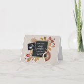 Herfst Thanksgiving Pumpkin Baby Zwangerschap Ann Aankondiging (Voorkant)