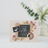 Herfst Thanksgiving Pumpkin Baby Zwangerschap Ann Feestdagenkaart (Staand voorkant)