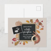 Herfst Thanksgiving Pumpkin Baby Zwangerschap Ann Feestdagenkaart (Voorkant / Achterkant)