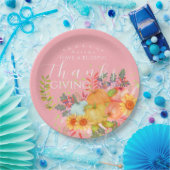 Herfst Thanksgiving Roze Papieren Bordje (Feest)