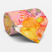 Herfst Thanksgiving Roze Stropdas (Opgerold)