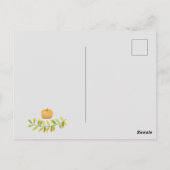 Herfst Thanksgiving Roze Wenskaart Briefkaart (Achterkant)