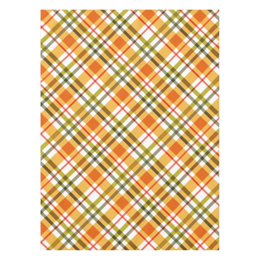 Herfst Thanksgiving Slant Plaid Tafelkleed (Voorkant)