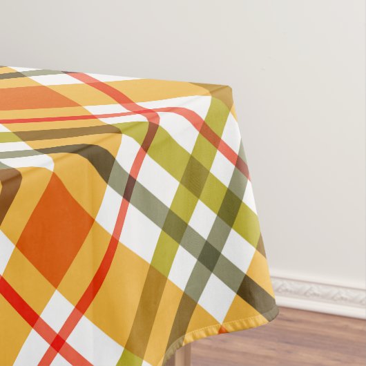 Herfst Thanksgiving Slant Plaid Tafelkleed (Voorbeeld)