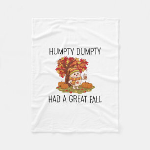 Herfst Thanksgiving T-shirt Humpty Dumpty Grappige Fleece Deken