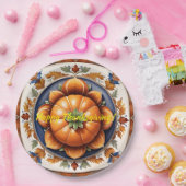 Herfst Thanksgiving Trendy pompoen Collectie Papieren Bordje (Feest)