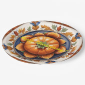 Herfst Thanksgiving Trendy pompoen Collectie Papieren Bordje (Gekanteld)